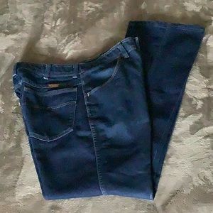 Wrangler Men’s Five Star Premium Regular Flex Fit Jean - Dark Wash Blue 34 x 32